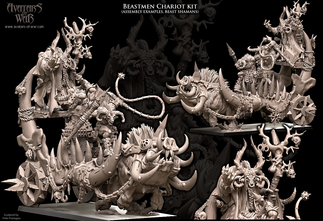 beastmen chariot bundle, beastmen avatars of war