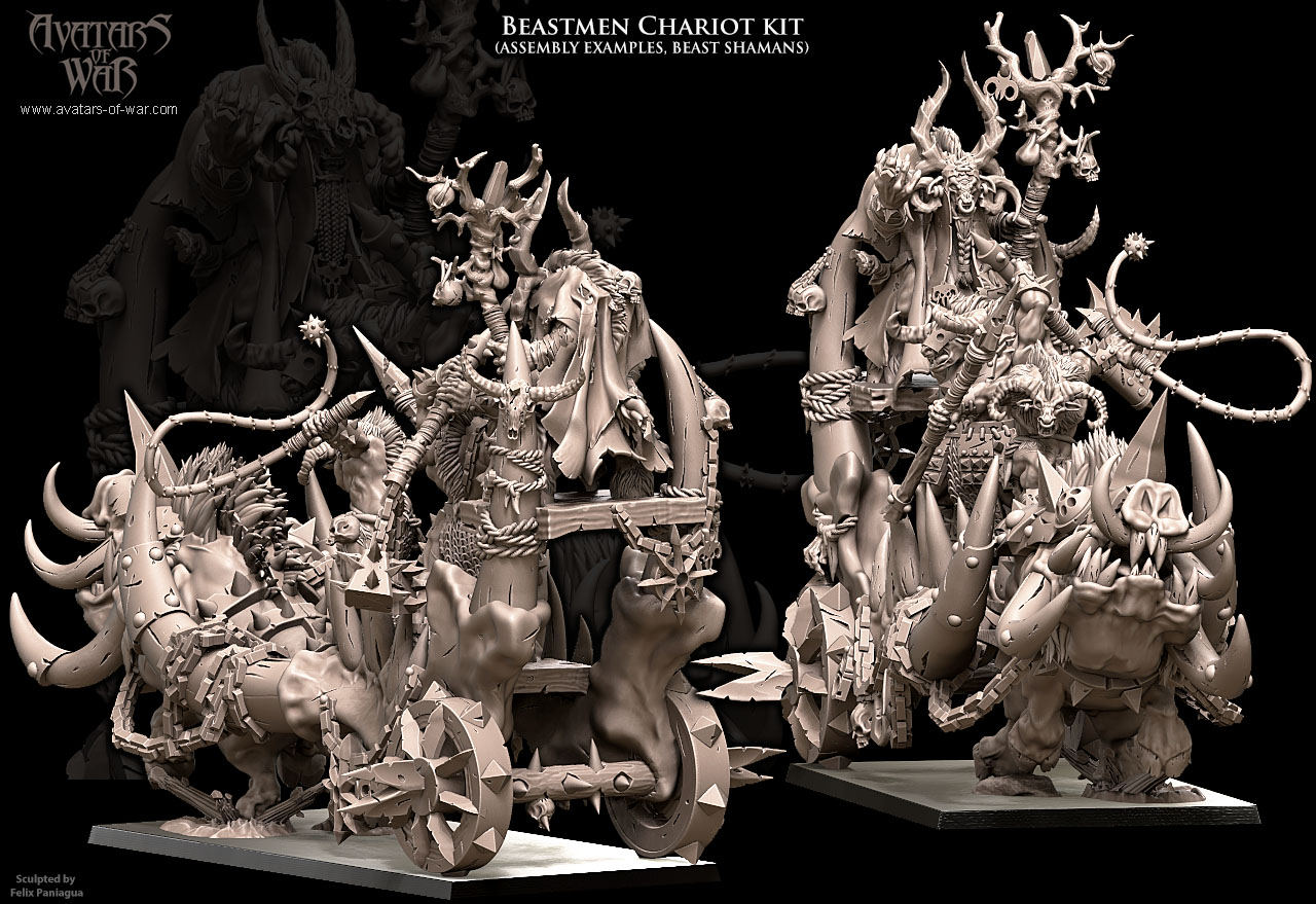 beastmen chariot bundle, beastmen avatars of war
