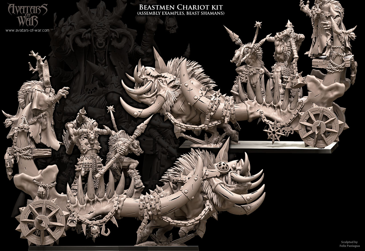 beastmen chariot bundle, beastmen avatars of war