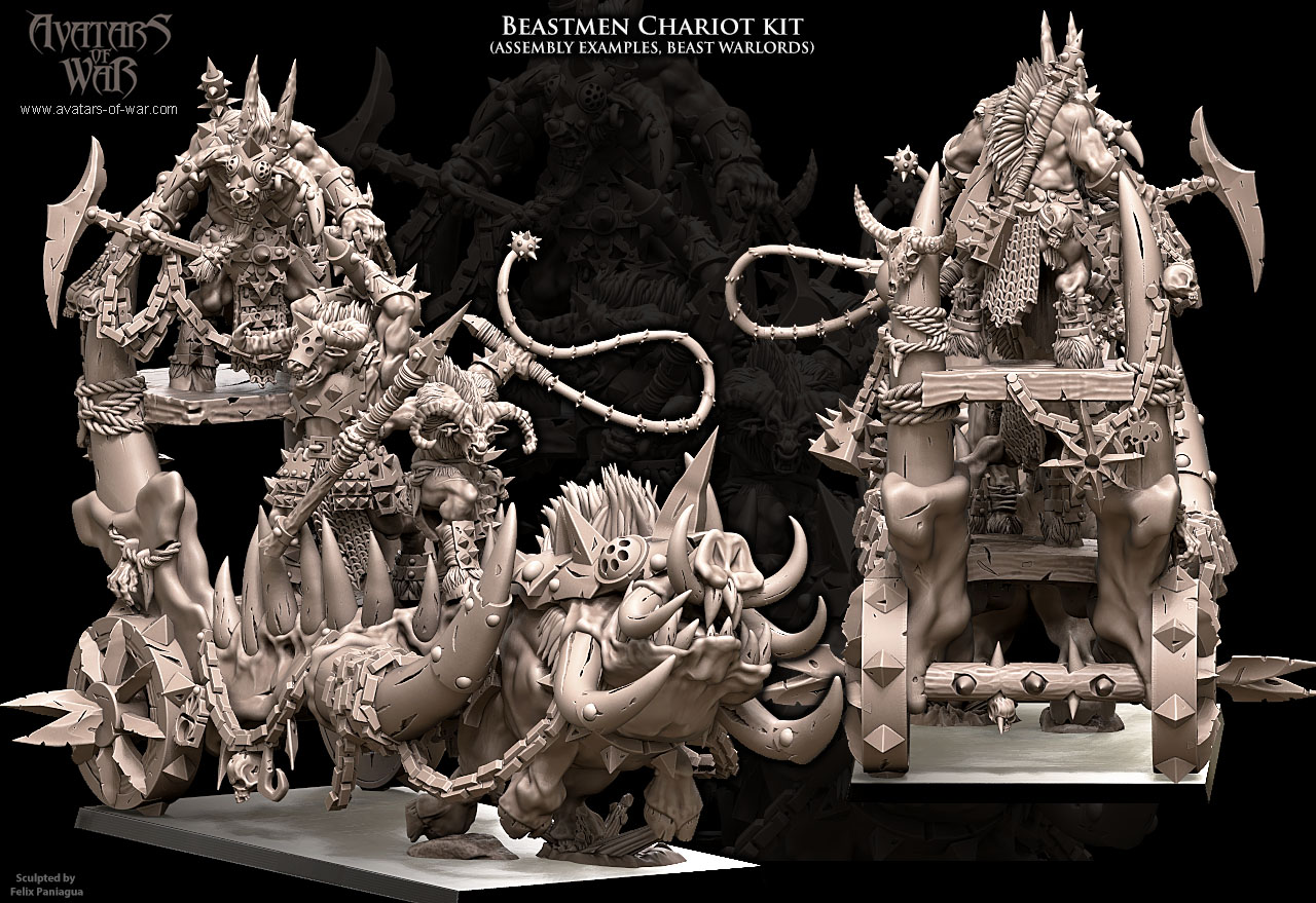 beastmen chariot bundle, beastmen avatars of war