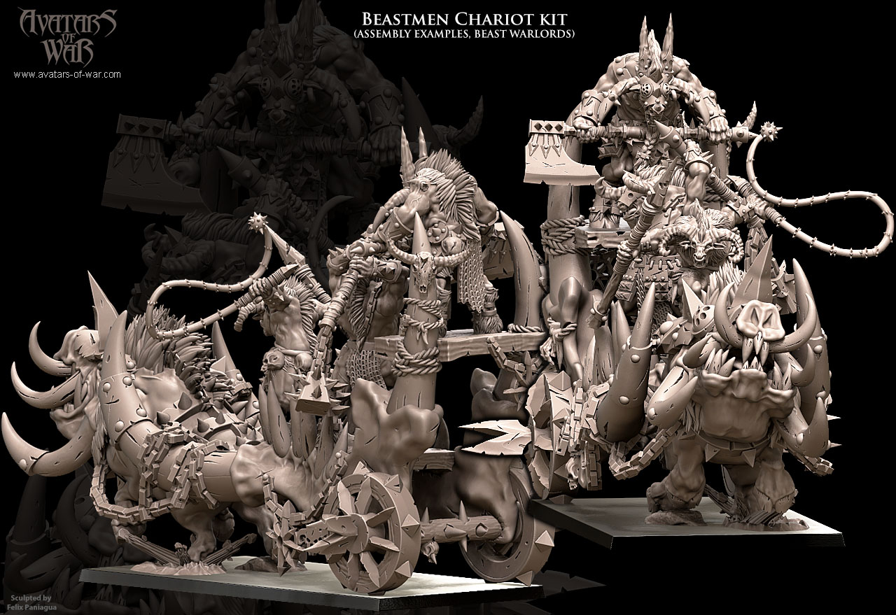 beastmen chariot bundle, beastmen avatars of war
