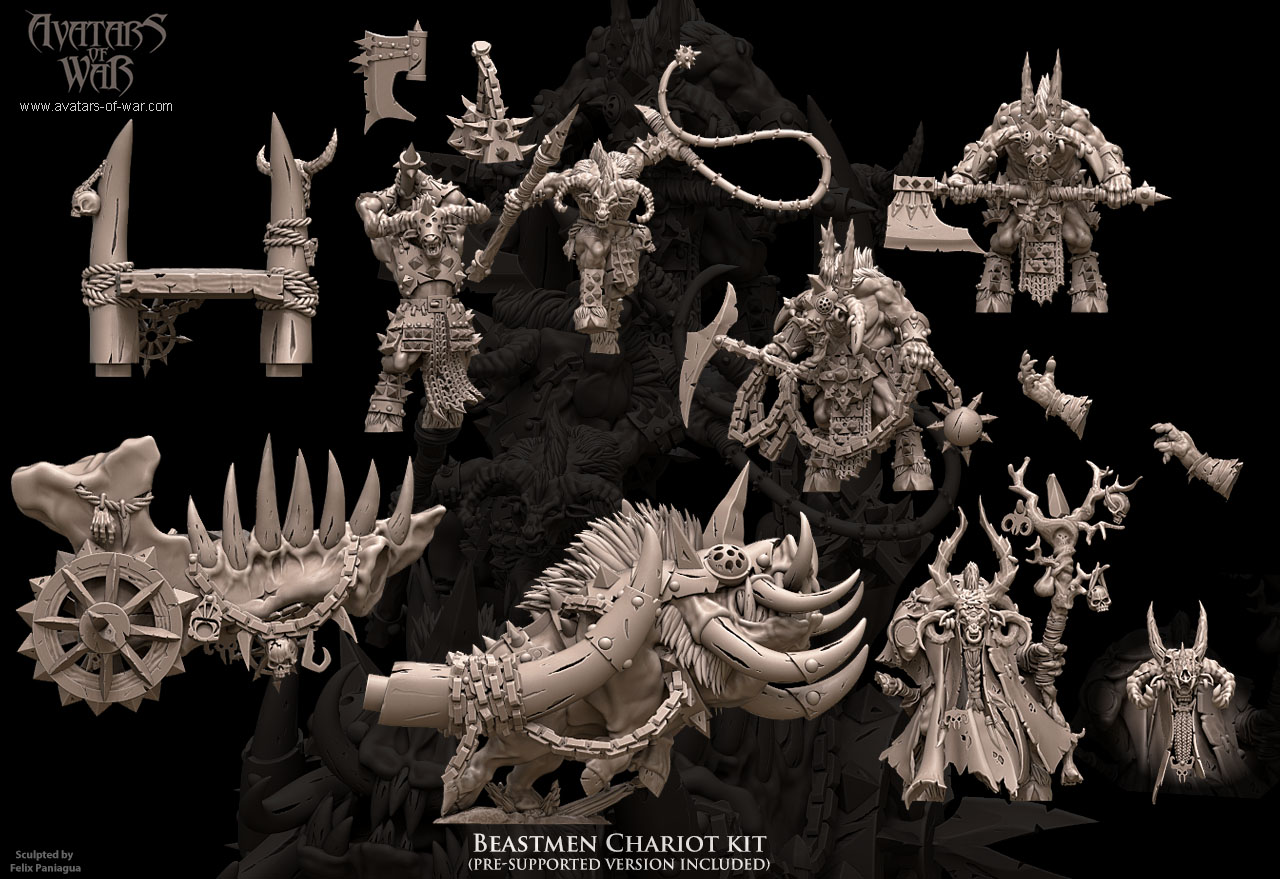 beastmen chariot bundle, beastmen avatars of war