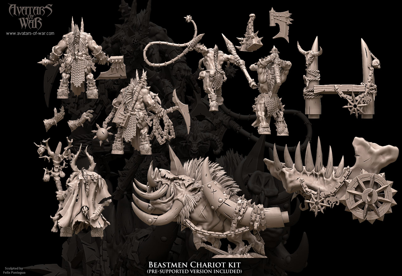 beastmen chariot bundle, beastmen avatars of war