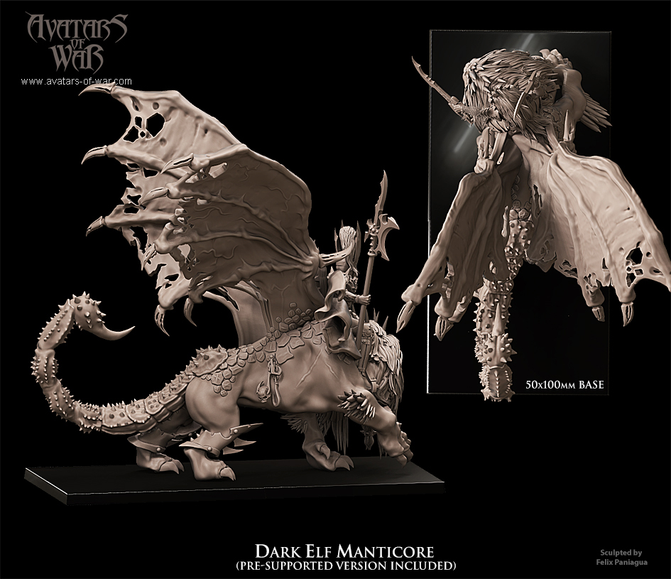 lord of wrath on manticore, demons and dark gods of chaos avatars of war (copy)