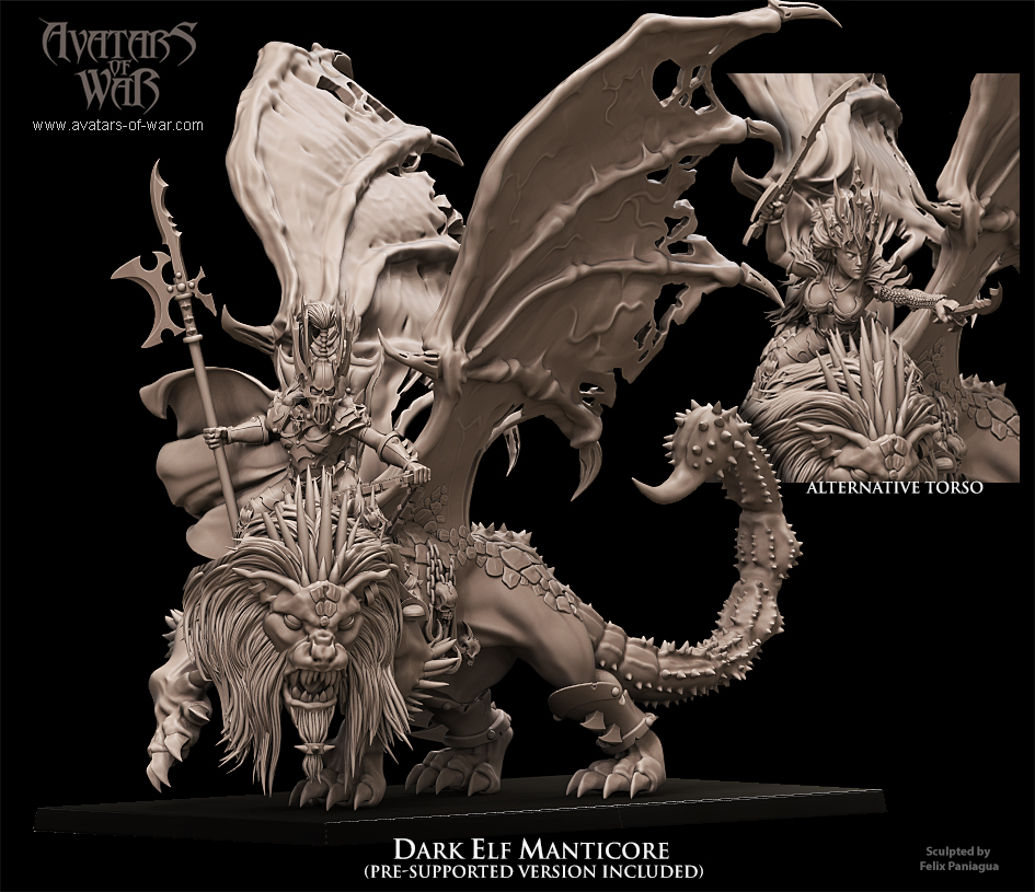 lord of wrath on manticore, demons and dark gods of chaos avatars of war (copy)