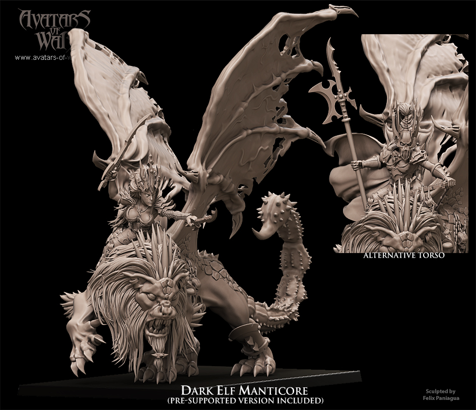 lord of wrath on manticore, demons and dark gods of chaos avatars of war (copy)