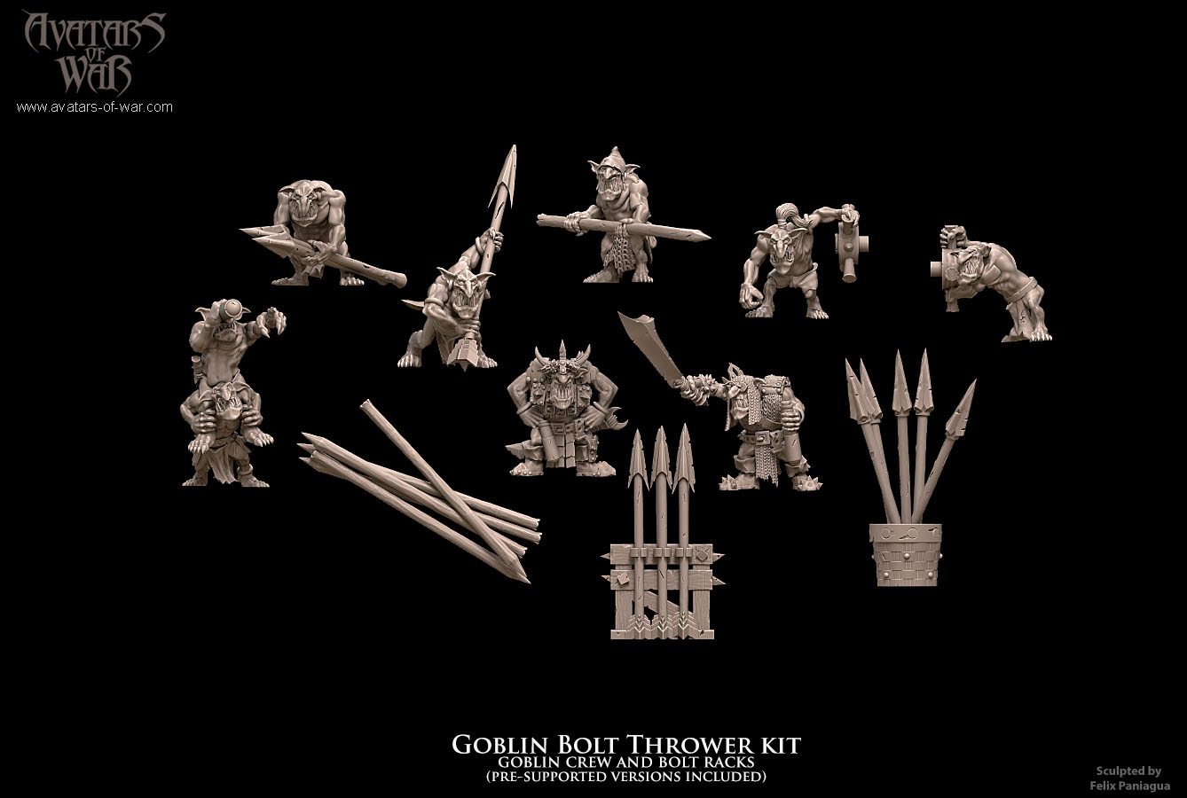 goblin bolt thrower kit, orcs & goblins, avatars of war