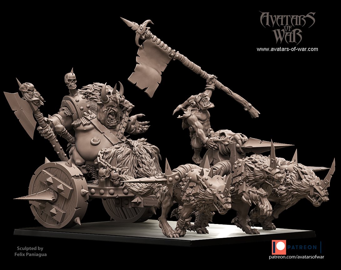 goblin chariot and goblin kings, orcs & goblins avatars of war (copy)