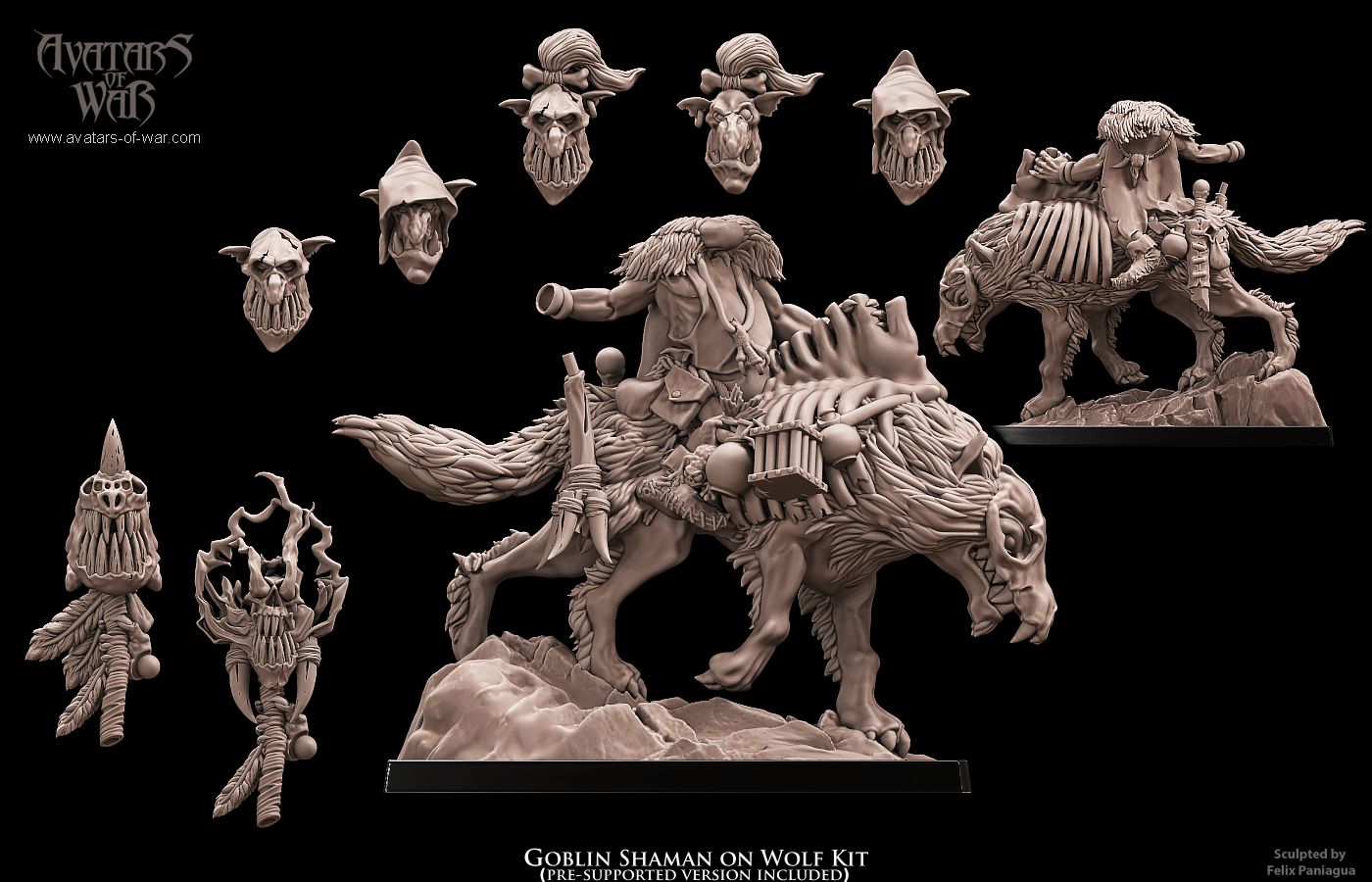 orc shaman on wyvern, orcs & goblins avatars of war (copy)
