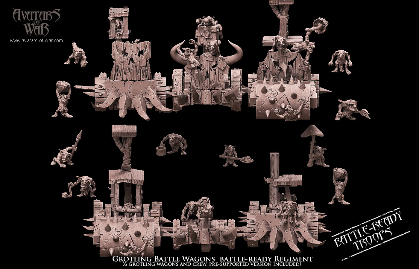beast centaurs multi part regiment, beastmen avatars of war (copy)