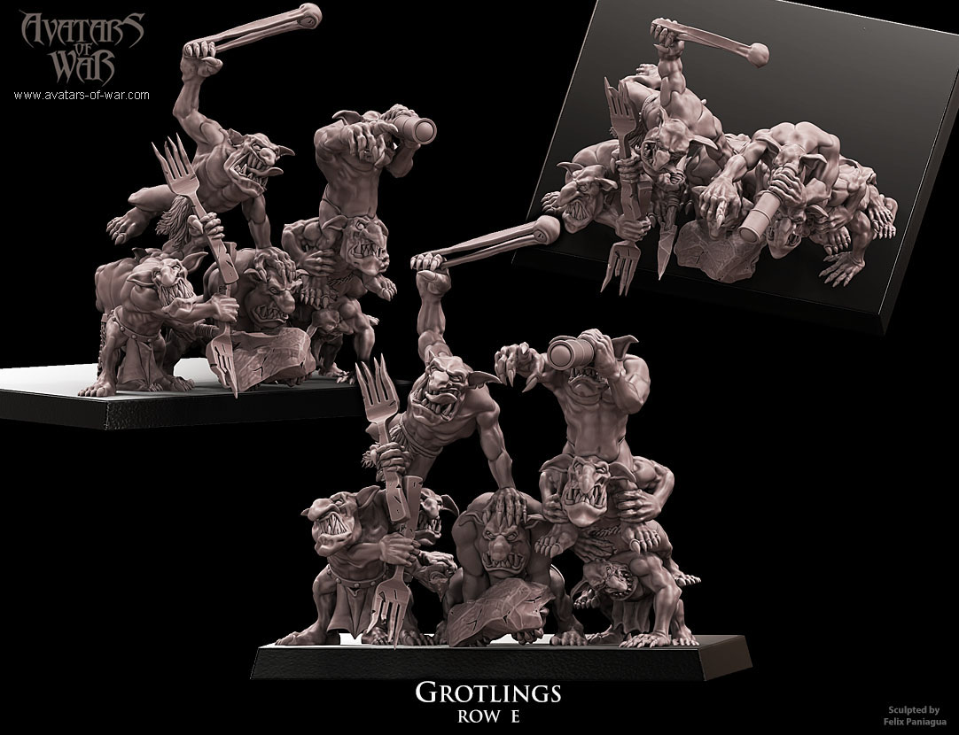 grotlings multi row regiment, orcs & goblins, avatars of war