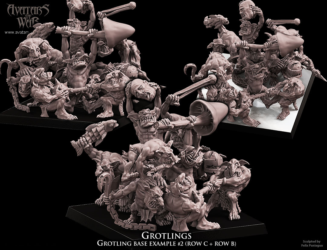 grotlings multi row regiment, orcs & goblins, avatars of war