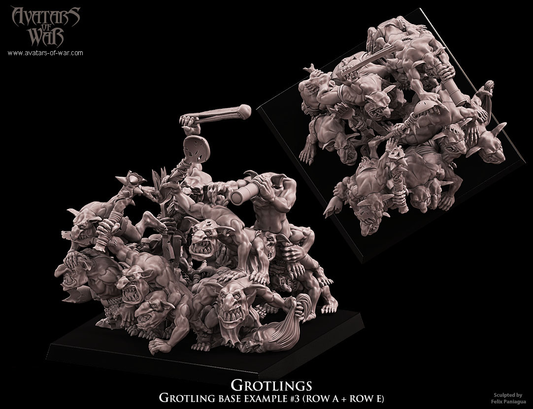grotlings multi row regiment, orcs & goblins, avatars of war