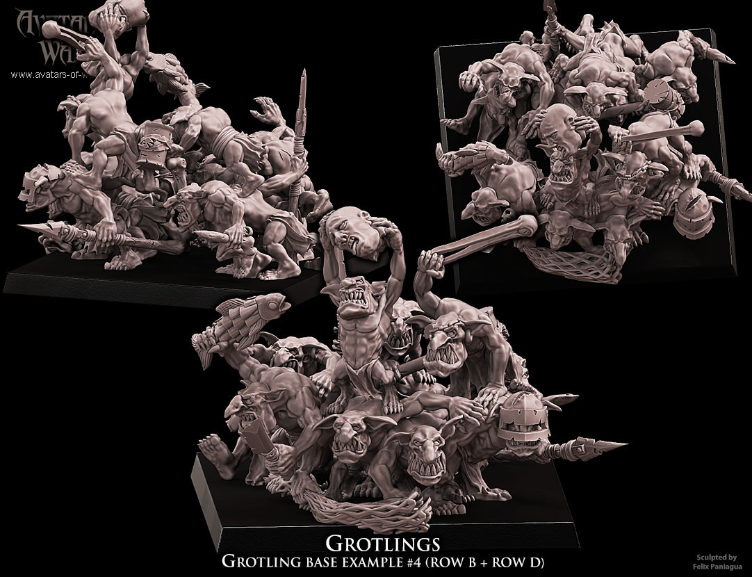 grotlings multi row regiment, orcs & goblins, avatars of war