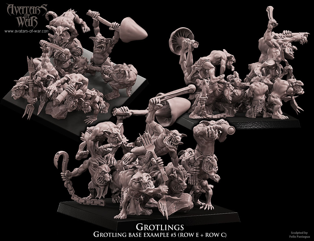 grotlings multi row regiment, orcs & goblins, avatars of war