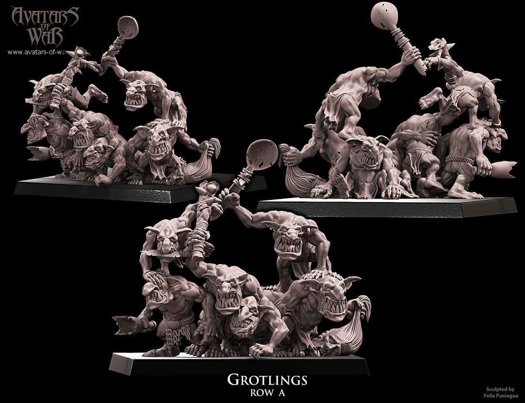 grotlings multi row regiment, orcs & goblins, avatars of war