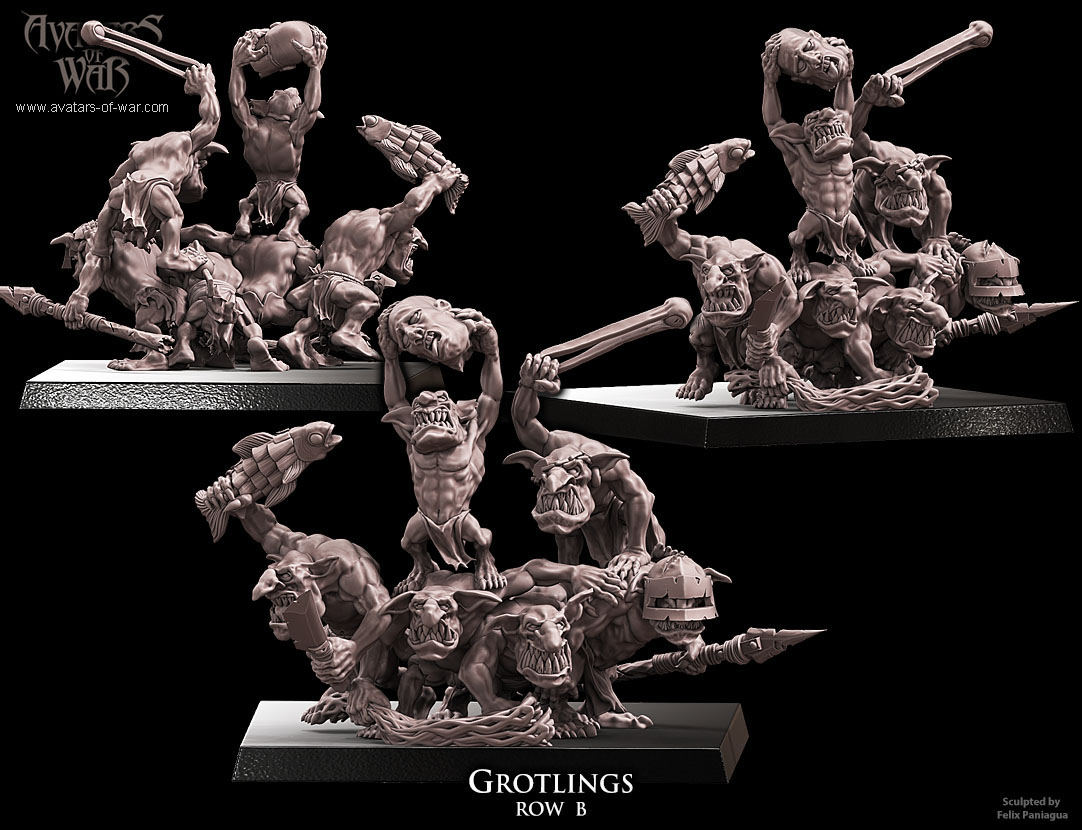 grotlings multi row regiment, orcs & goblins, avatars of war