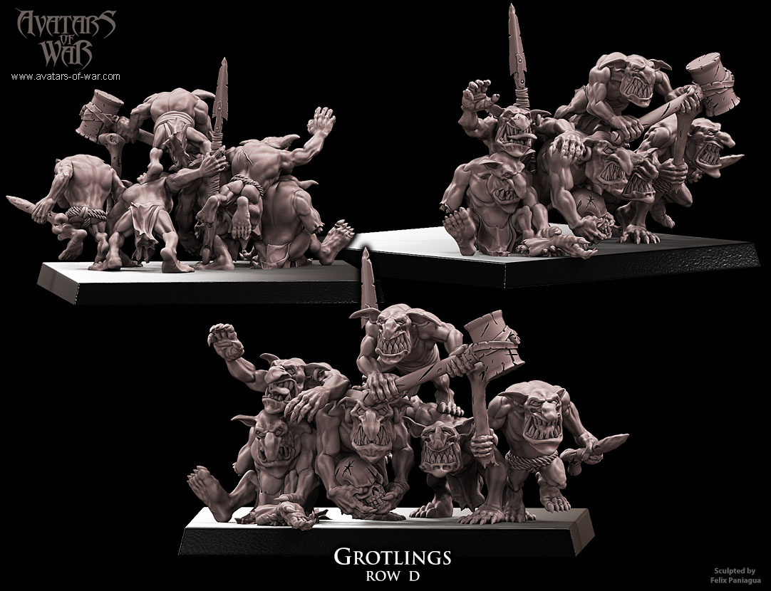 grotlings multi row regiment, orcs & goblins, avatars of war