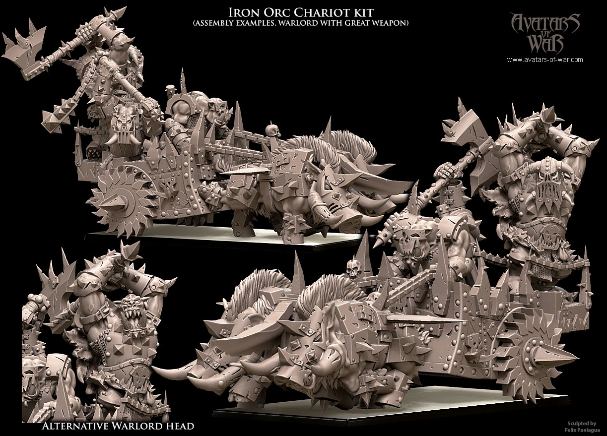 iron orc chariot bundle, orcs & goblins avatars of war