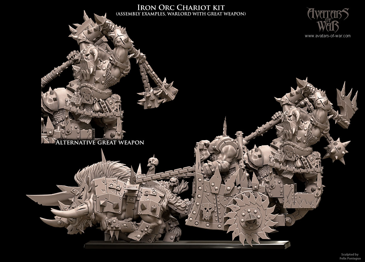 iron orc chariot bundle, orcs & goblins avatars of war