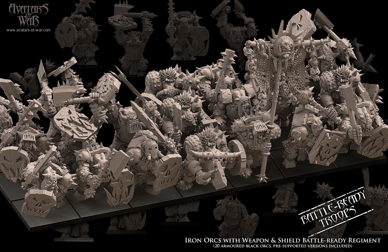 rukgrud’s kleava’n’stickas regiment, orcs & goblins, avatars of war (copy)