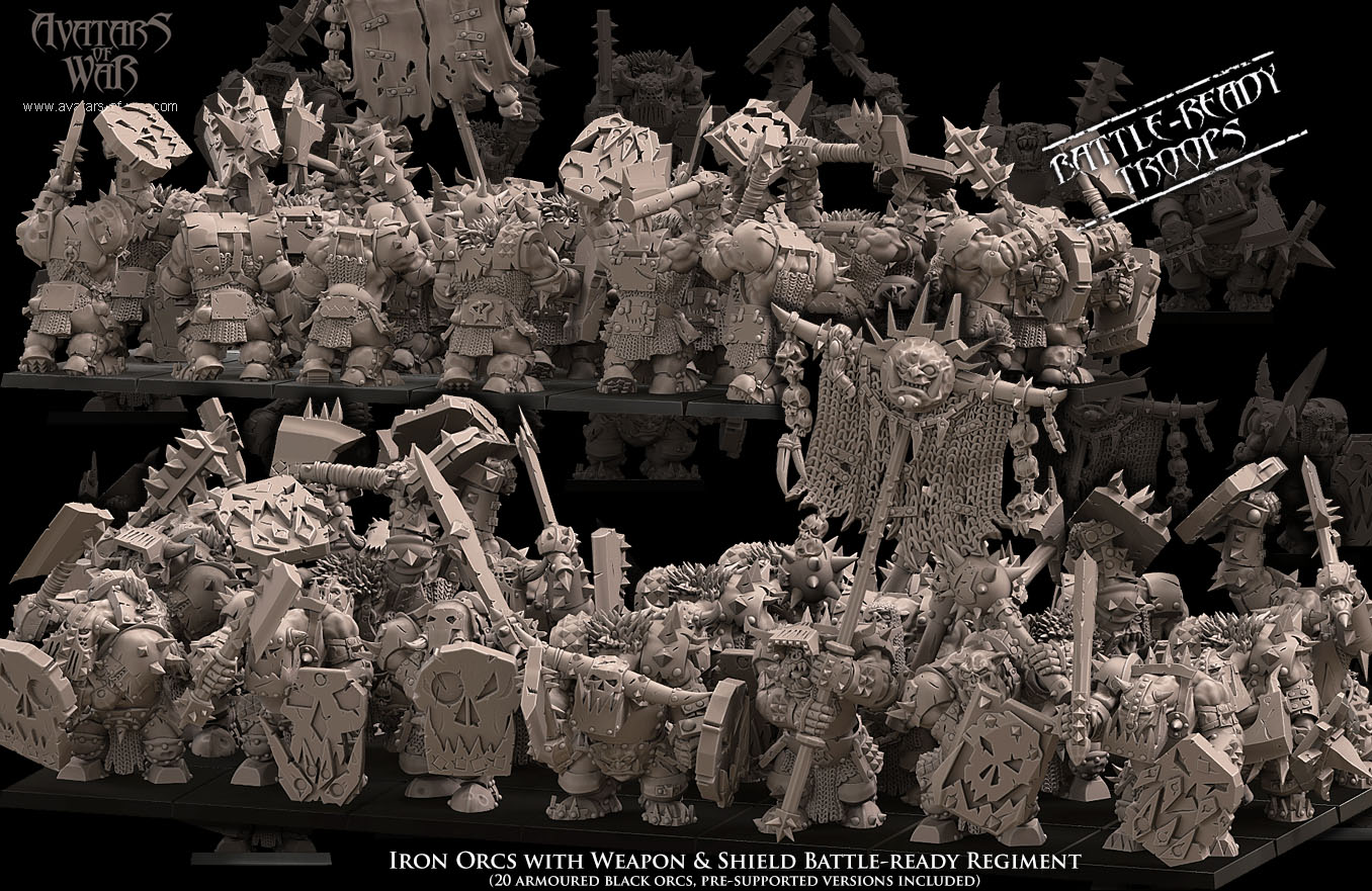 rukgrud’s kleava’n’stickas regiment, orcs & goblins, avatars of war (copy)