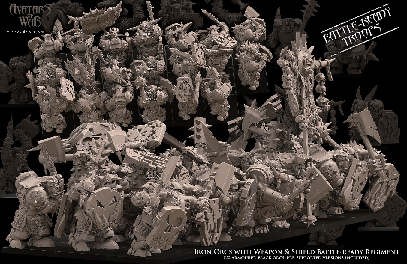 rukgrud’s kleava’n’stickas regiment, orcs & goblins, avatars of war (copy)