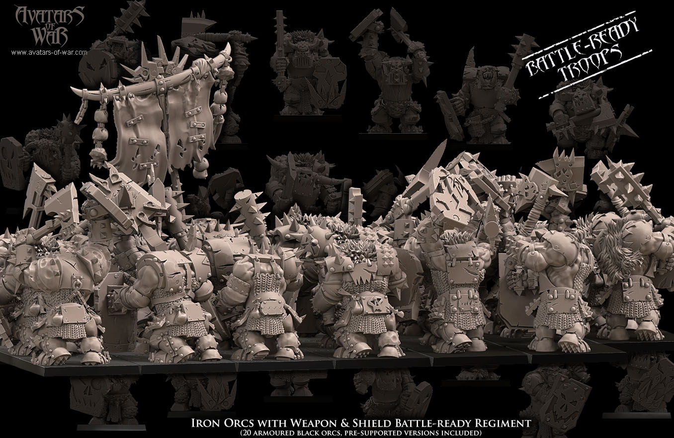 rukgrud’s kleava’n’stickas regiment, orcs & goblins, avatars of war (copy)