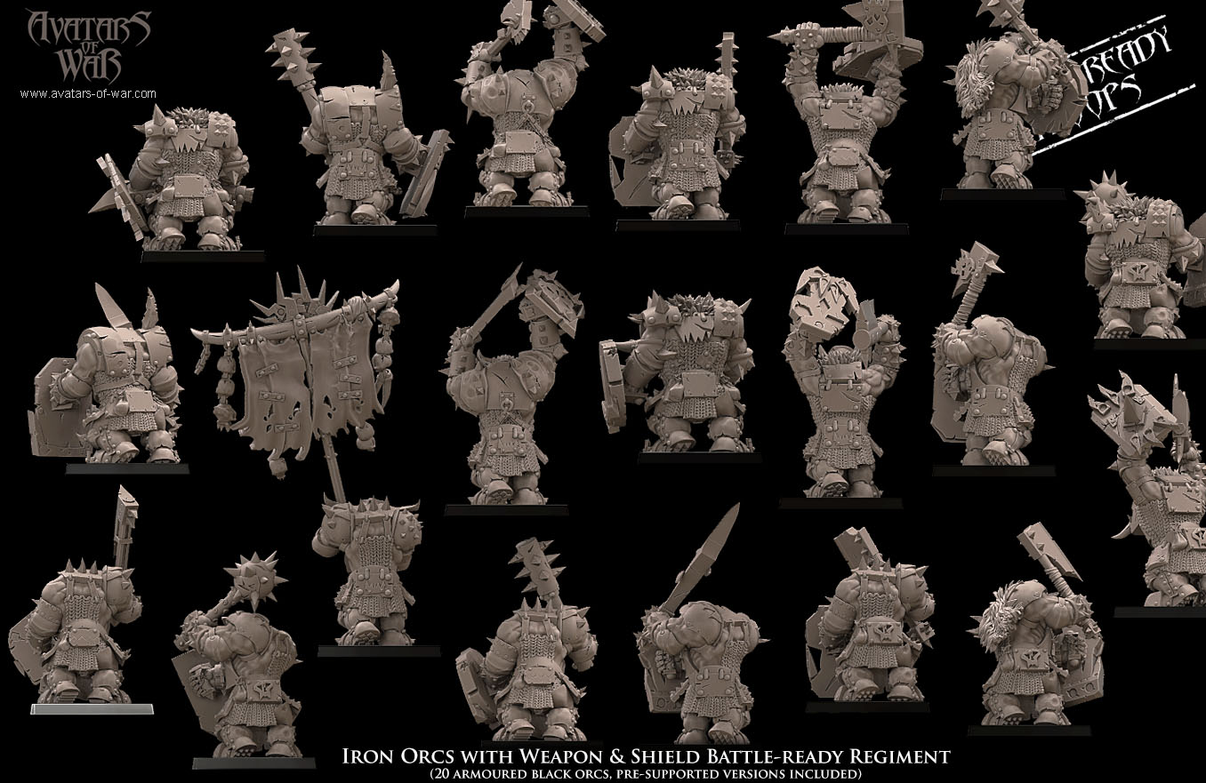 rukgrud’s kleava’n’stickas regiment, orcs & goblins, avatars of war (copy)