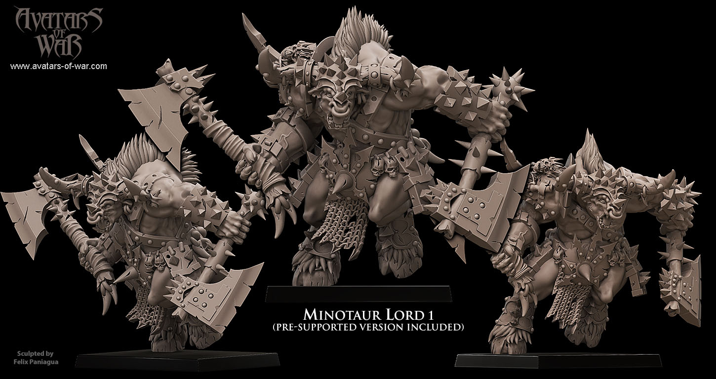 Minotaur Lord with two weapons
