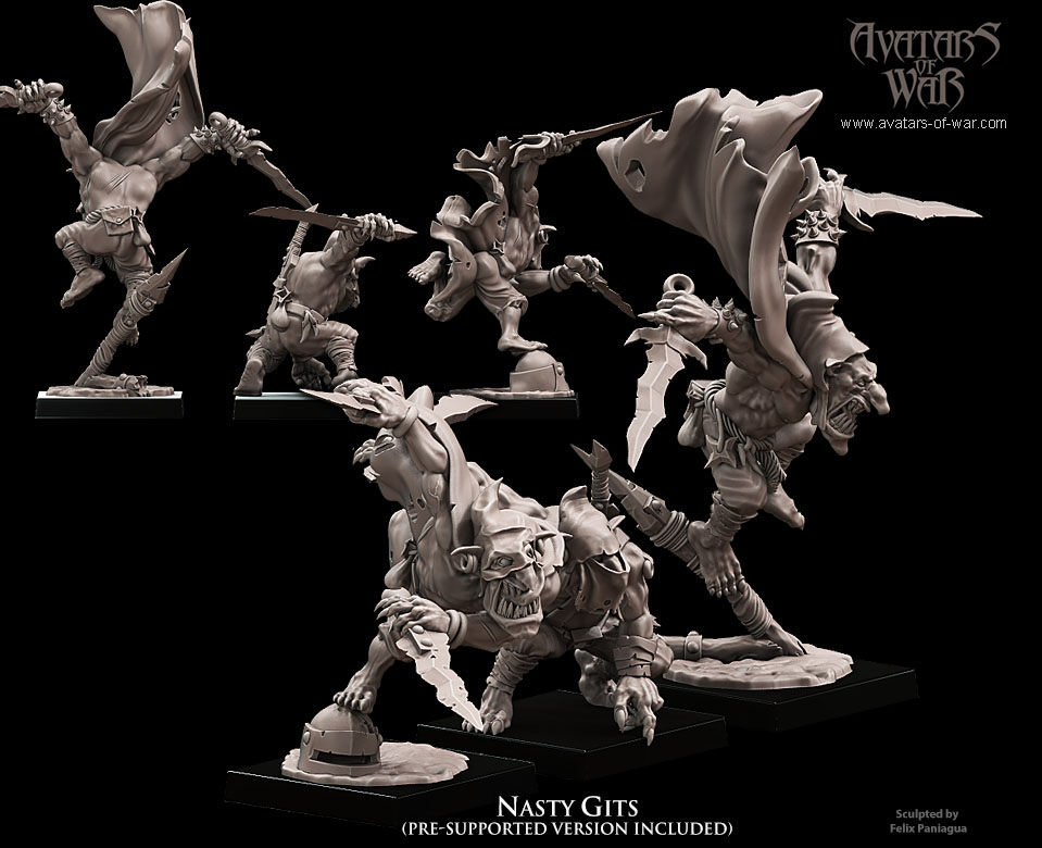 goblin nasty gits, orcs & goblins, avatars of war