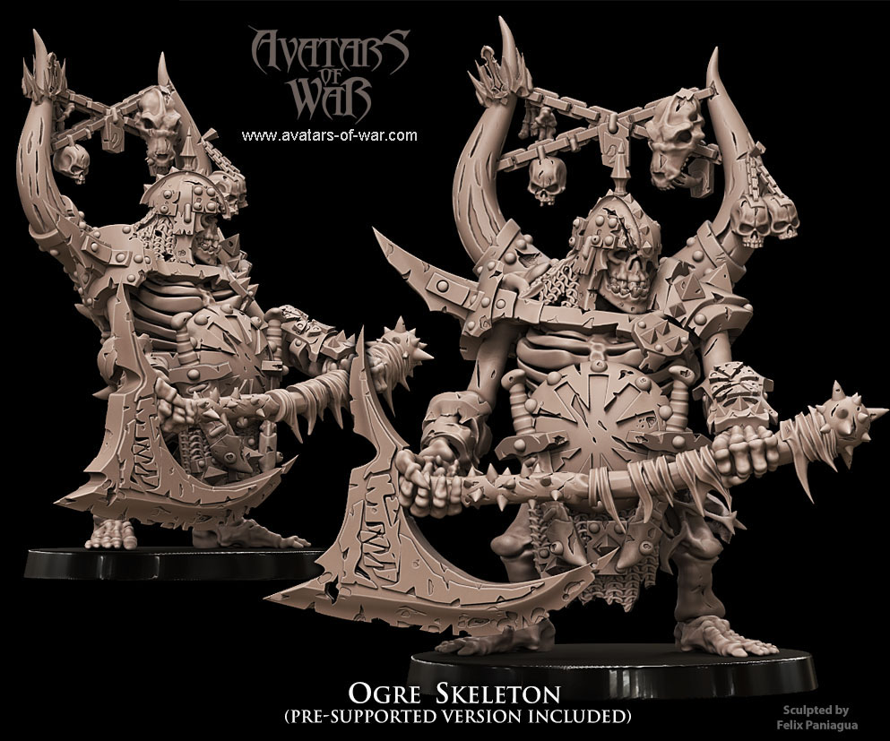 ogre khan skeleton, ogres avatars of war