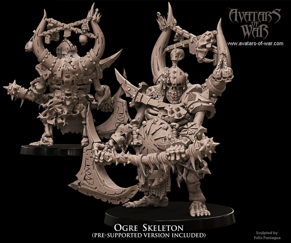 ogre khan skeleton, ogres avatars of war