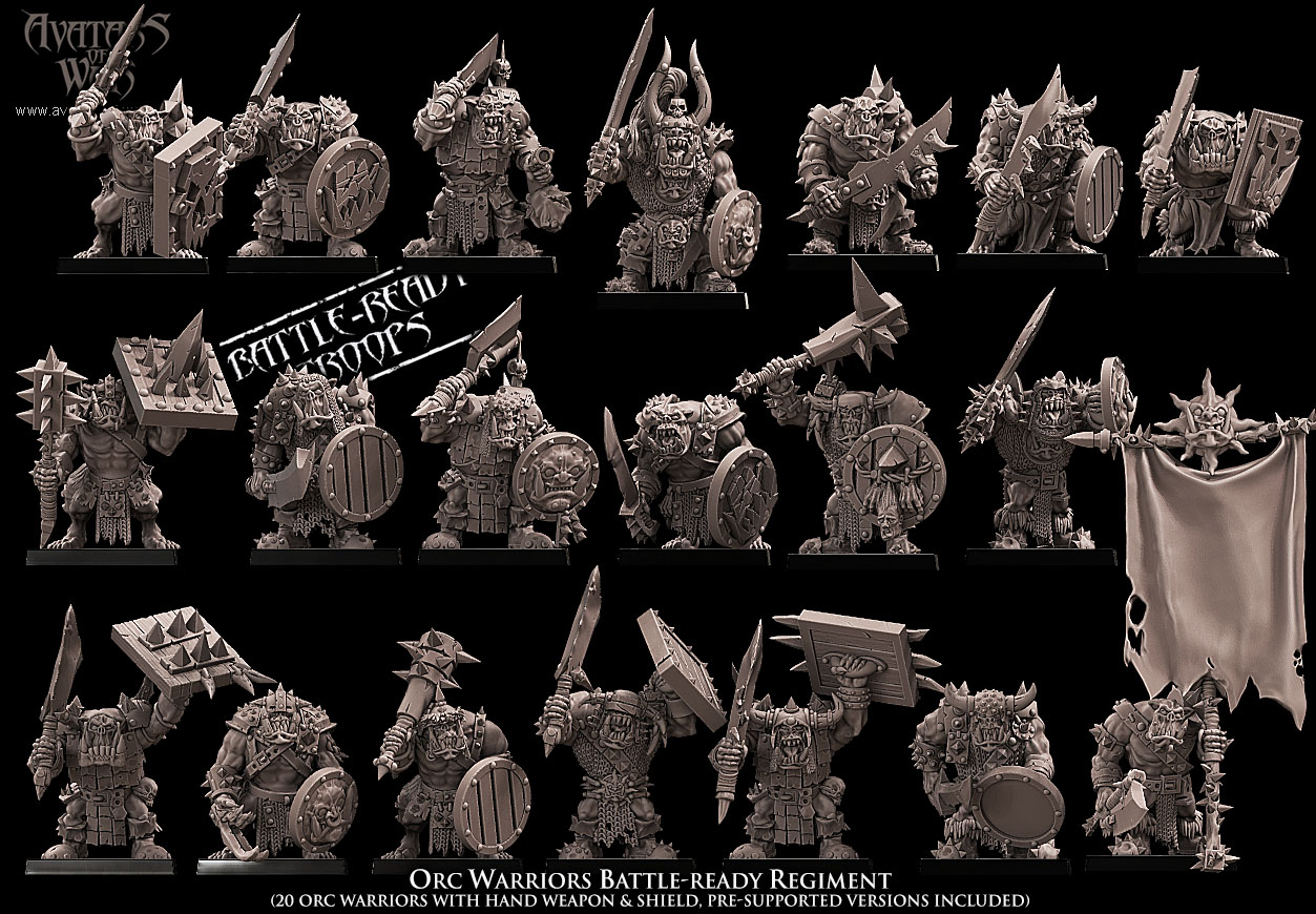 Orc Warriors Battle-Ready regiment
