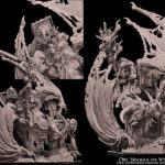 iron orc warlord on wyvern, orcs & goblins avatars of war (copy)