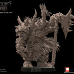 black orc warlord with great axe, orcs & goblins avatars of war (copy)