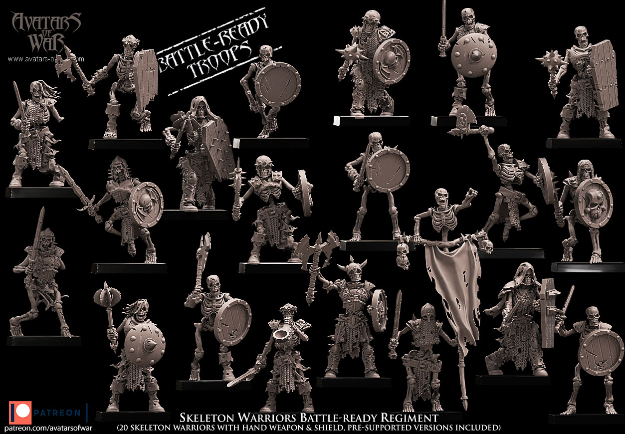 Skeleton Warriors Battle-Ready regiment