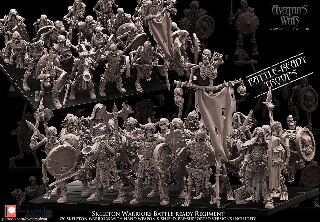 Skeleton Warriors Battle-Ready regiment