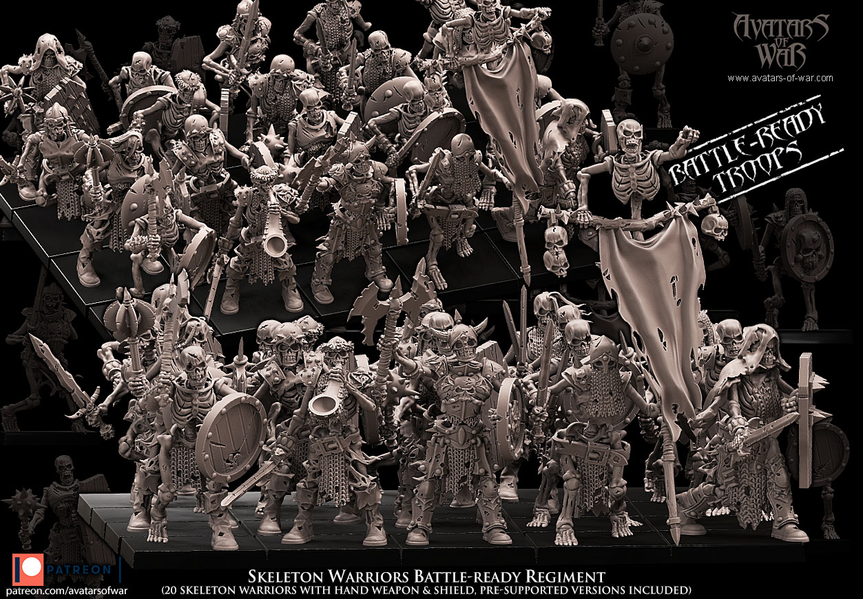 Skeleton Warriors Battle-Ready regiment