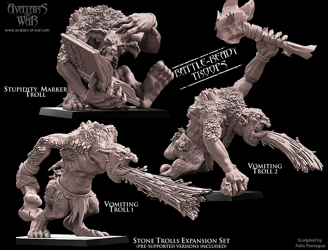 stone trolls expansion set, orcs and goblins , avatars of war