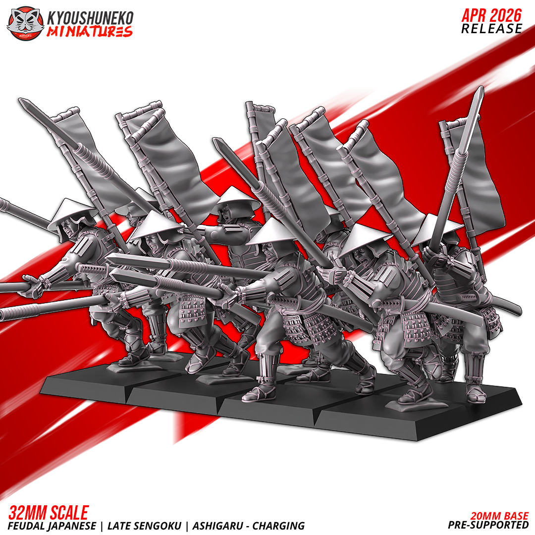 ashigaru — defending, chinese cathay, kyoushuneko miniatures