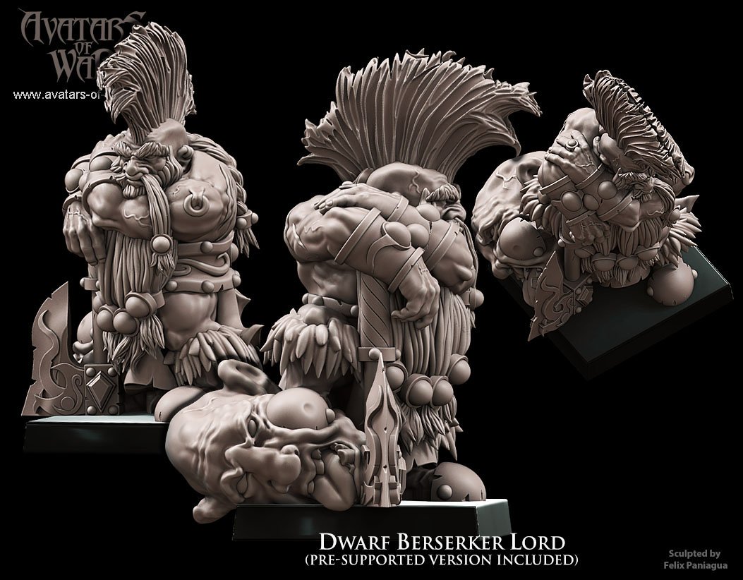 dwarf berserker lord, dwarfs avatars of war