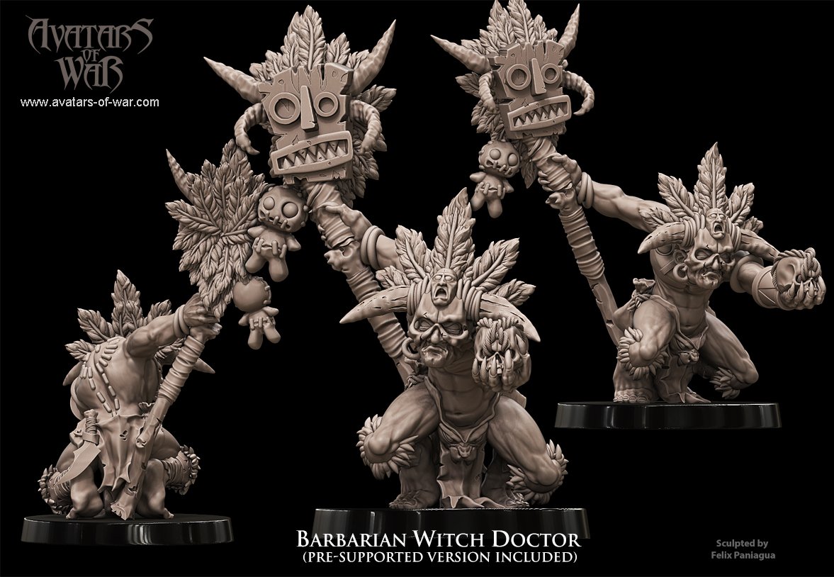 barbarian shaman, barbarian avatars of war (copy)