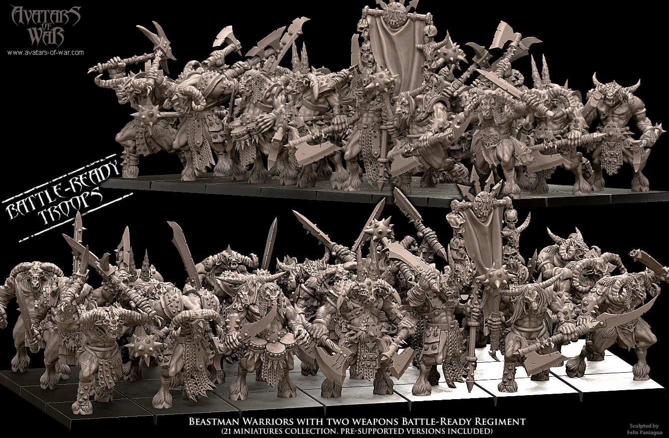 the reclaimed herd, beastmen, avatars of war (copy)