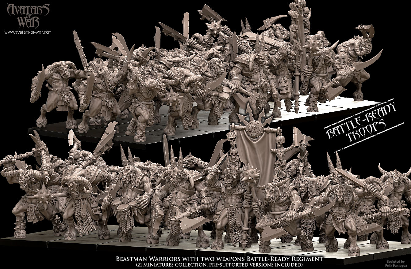 the reclaimed herd, beastmen, avatars of war (copy)