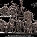 beastman skeletons battle ready regiment, orcs & goblins, avatars of war