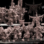 minotaurs with two weapons battle ready regiment, beastmen, avatars of war (copy)