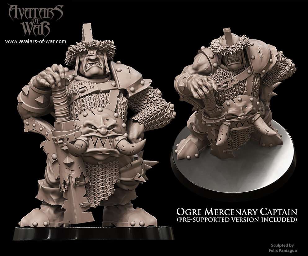 Ogre Mercenary Captain 3D File Logo