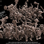 orc & goblin skeletons battle ready regiment , undead, avatars of war