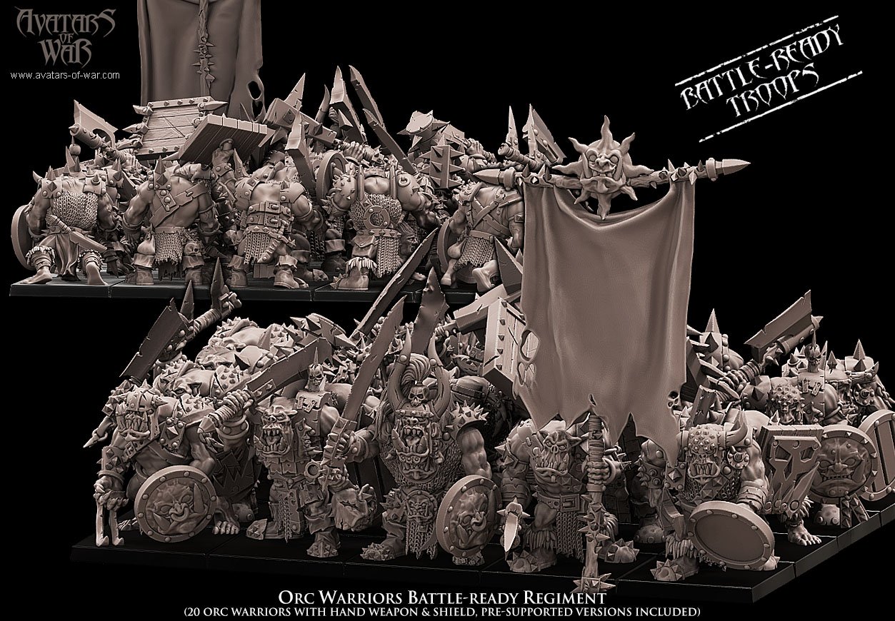 Orc Warriors Battle-Ready regiment